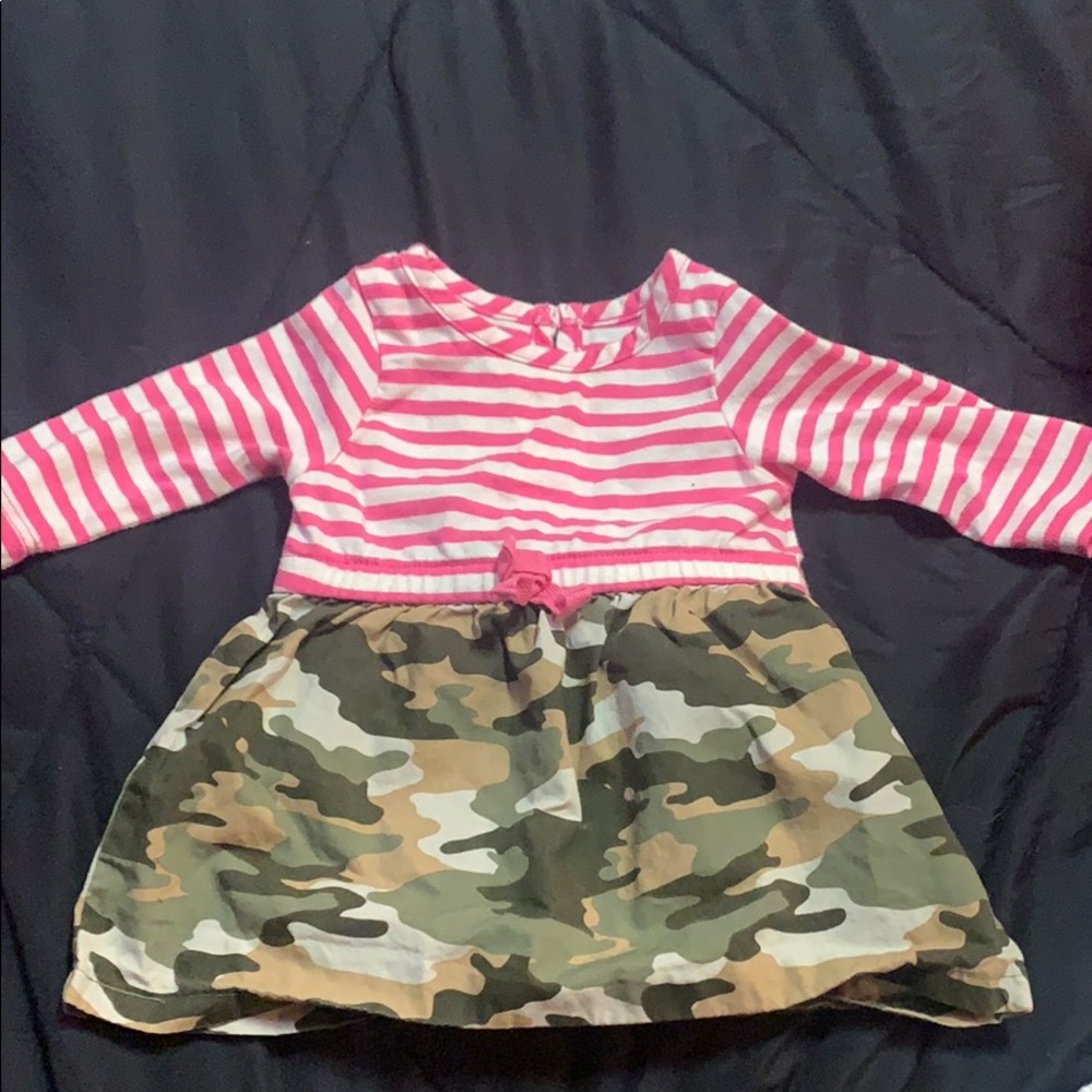 Camo and pink dress